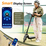 LF6 Electric Scooter with 500W Motor, 10β Tires, 22Mph & 23Miles Range, Folding Commuting E-Scooter for Adults with APP Control