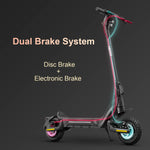 1600W electric high speed 30mi range scooter disc and electronic brake system demonstration