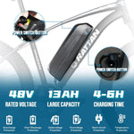 23MPH Top Speed 37Mi Range 500W 27.5 inch Electric Mountain Bike