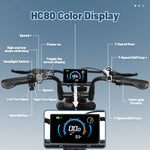 20MPH Top Speed 500W 25Mi Range Fat Tire Electric Bike