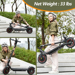 LF6 Electric Scooter with 500W Motor, 10β Tires, 22Mph & 23Miles Range, Folding Commuting E-Scooter for Adults with APP Control