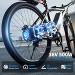 20MPH Top Speed 39 Mi Range 500W 26 inch Electric Bike