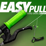 kids electric scooter fast easy pull handbrake lever safety image