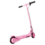 Kids pink E-scooter other side view showing gearbox and frame assembly