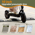 LF6 Electric Scooter with 500W Motor, 10β Tires, 22Mph & 23Miles Range, Folding Commuting E-Scooter for Adults with APP Control