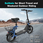 18MPH 20Mi Range 400W Foldable Electric Scooter With Seat