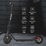 W16S 300W Electric Scooter with Turn Signal, 8.5” Solid Tires, 18Mph & 12Miles Range, Folding Commuting E-Scooter for Adults with APP Control