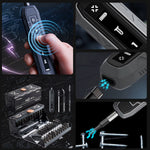 180In1  Black Precision Cordless Electric Screwdriver Set Magnetic Bits Multifunction Repair Kit