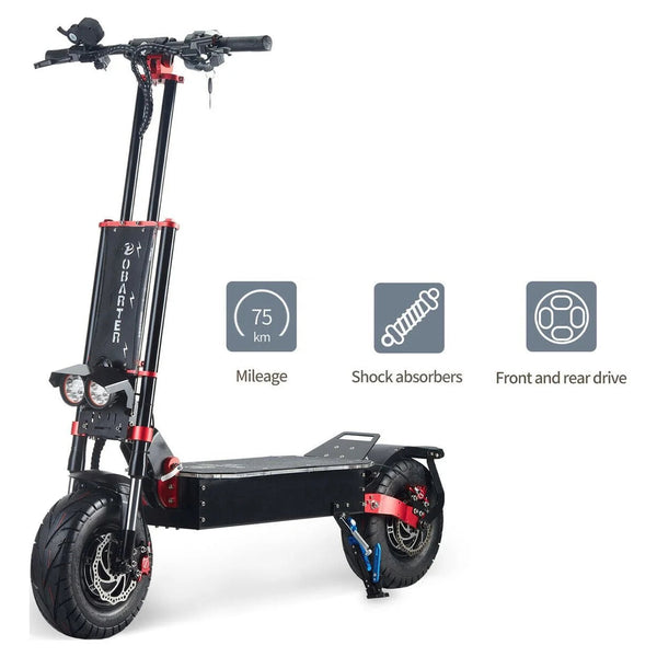 OBARTER X5 Foldable Electric Scooter, Offroad Electric Scooter for Adults with Powerful Dual 5600W Motors, Max Speed up to 53 MPH, 45 Miles Long Battery Ranges