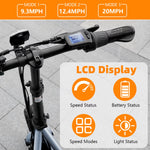 20MPH Top Speed 30Mi Range 500W Electric Scooter with Seat