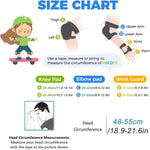 7Pcs/Set Kids Bike Helmet Skateboard Knee Pads, Girls Boys 3-10Yrs Wrist Guards