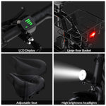 16MPH 20Mi Range 450W Electric Scooter with Seat and Basket