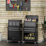 8-Drawer Rolling Tool Chest with Wheels and Detachable Top Tool Box