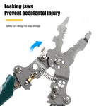 Foldable Wire Stripper Electrician Wire Splitter Wire Pliers Crimping Plier Tool with Stripping, Crimping and Twisting Functions