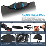 Adult Bike Helmet with Light - Bicycle Helmets Men - Women - Front and Back LED Lights