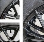 4PCS Car Tire Valve Stem Caps - Black ABS Plastic