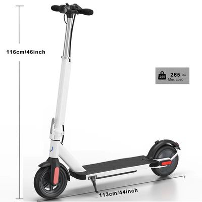 Electric Scooter Adults, 350W Motor E-Scooter, 8.5In Tires, 20 Mph & 20 Miles Range, Commuting Kick Scooter, Max Load 265 Lbs