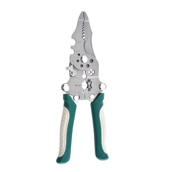 Foldable Wire Stripper Electrician Wire Splitter Wire Pliers Crimping Plier Tool with Stripping, Crimping and Twisting Functions