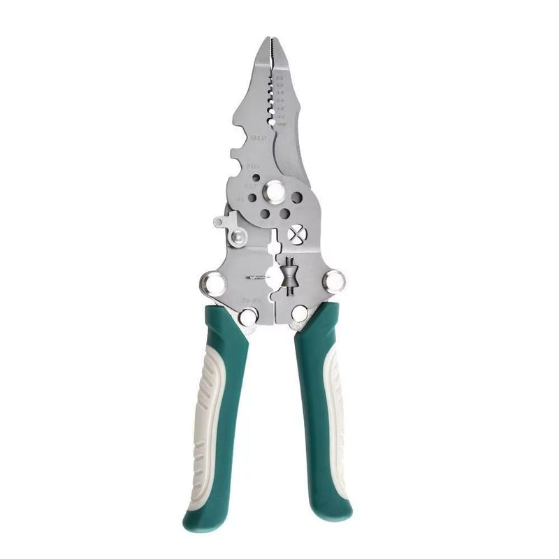 Foldable Wire Stripper Electrician Wire Splitter Wire Pliers Crimping Plier Tool with Stripping, Crimping and Twisting Functions
