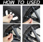 4PCS Car Tire Valve Stem Caps - Black ABS Plastic