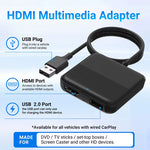 Car Tv Mate HDMI Multimedia Adapter Wired to Wireless Carplay Video Converter for Google Android TV Stick Game Box
