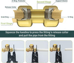 Push-To-Connect,Push-Fit Disconnect Clamp Tool for Brass-Push Fittings Removing,Multi-Size Combination 1/2