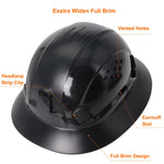 CE Full Brim Hard Hat with Built in Goggles for Construction Engineer Safety Helmet