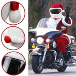 Santa Claus Motorcycle Helmet Cover Christmas Themed Motorcycle Helmet Cover