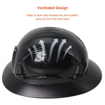 CE Full Brim Hard Hat with Built in Goggles for Construction Engineer Safety Helmet