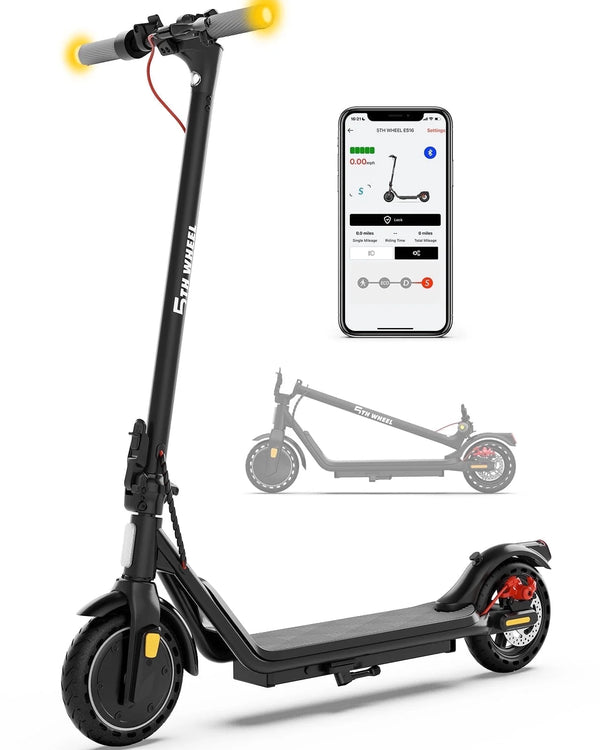 W16S 300W Electric Scooter with Turn Signal, 8.5” Solid Tires, 18Mph & 12Miles Range, Folding Commuting E-Scooter for Adults with APP Control
