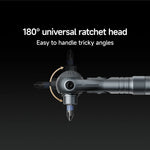 DUKA RS2 Ratchet Screwdriver Set with 40-In-1 Accessories Precision Structure 180° Universal Ratchet Head Multi-Magnetic Design