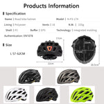 Cycling Helmet USB Charging LED Light Helmet Ultra Light Rechargeable