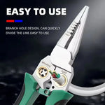 MultiFunction Electrician pliers with electrical tester and winder / splitter built in