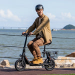 16MPH 20Mi Range 450W Electric Scooter with Seat and Basket