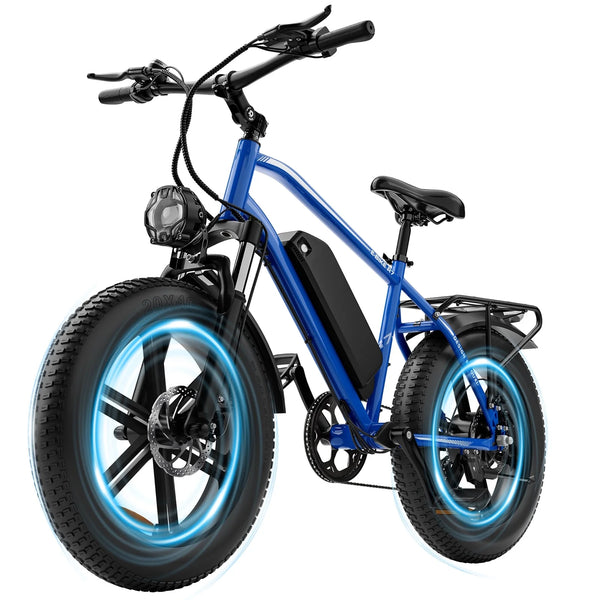 25MPH Top Speed 30Mi Range 1000W 20 inch Fat Tire Electric Bike