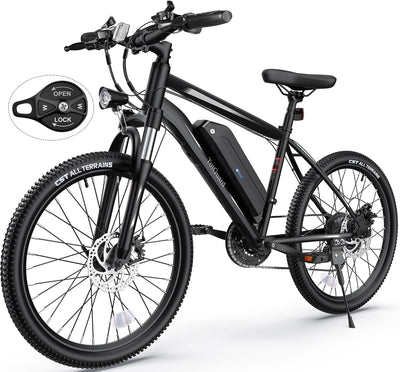 20MPH Top Speed 28Mi Range 500W 26 inch Electric Bike