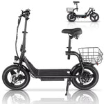 20MPH Top Speed 30Mi Range 500W Electric Scooter with Seat