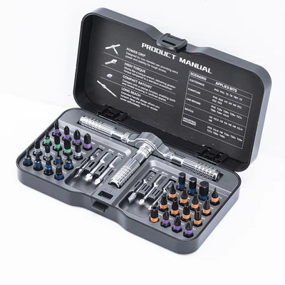 40In1 Multifunction Ratchet Screwdriver Set Multi Magnetic Bits Mini Repair Tool Kit