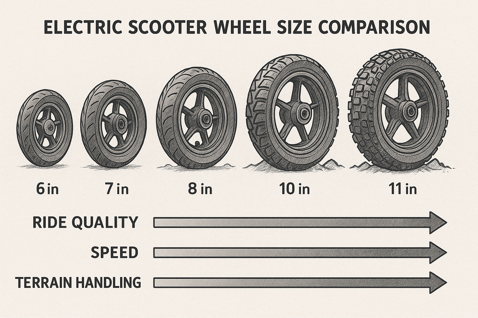 Electric Scooter Wheel Size Comparison